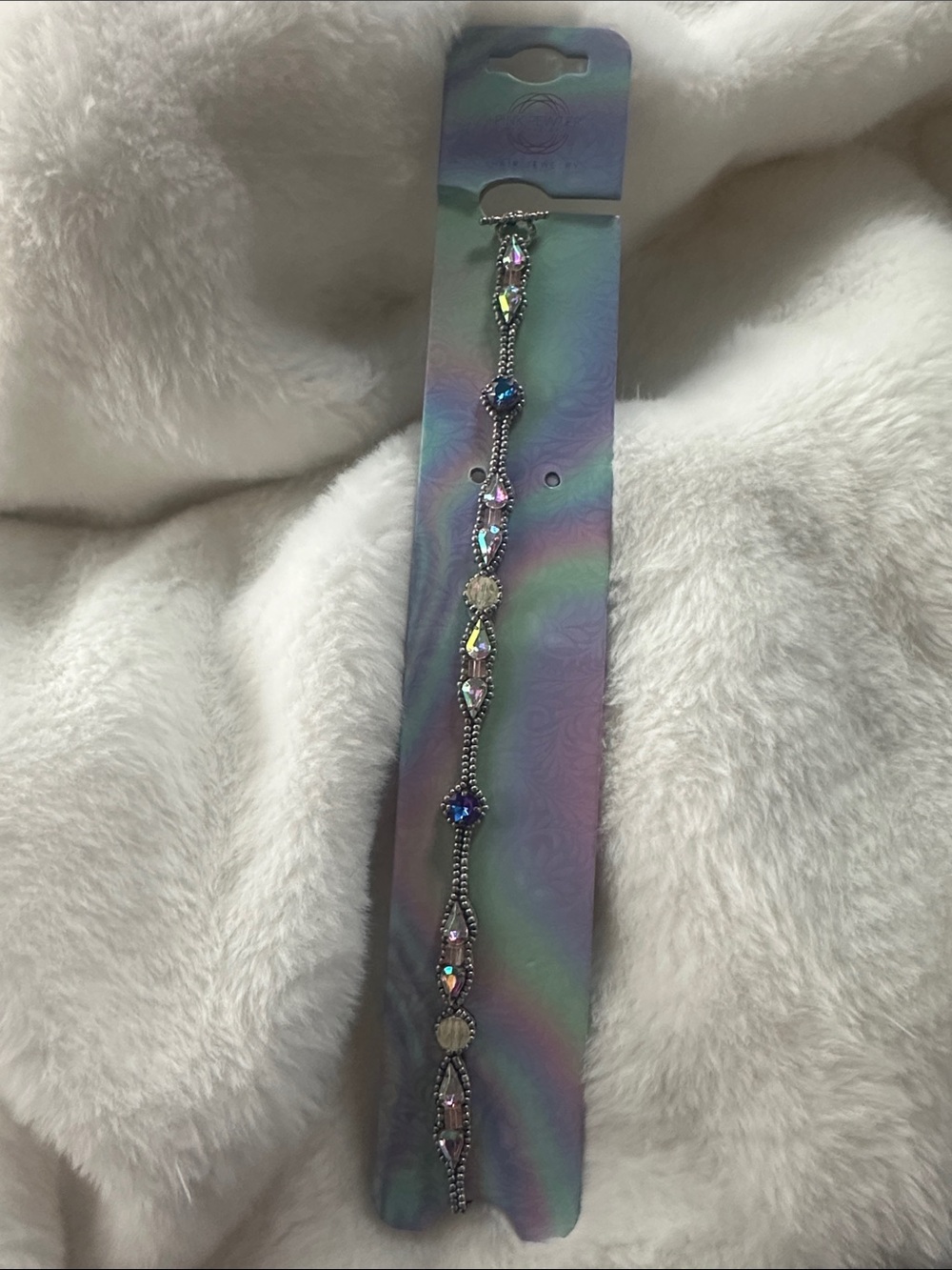 Iridescent Crystal Headband- Women's Hair Accessory
